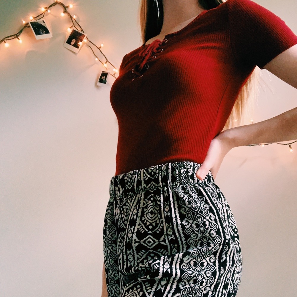 ☼ Red Forever 21 Tie Top ☼